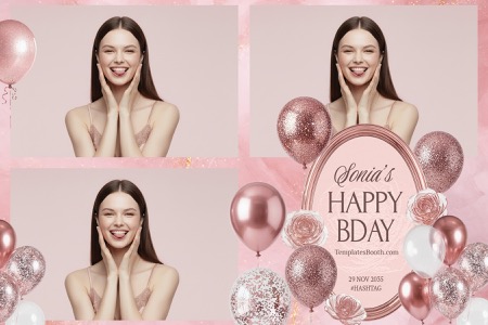 Roségold-Party-Fotobox-Vorlage