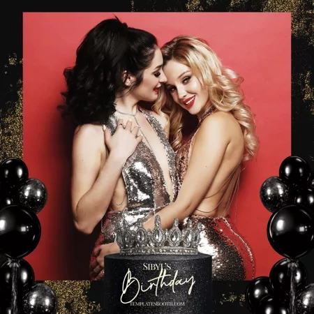Black Gold Party Photo Booth Template