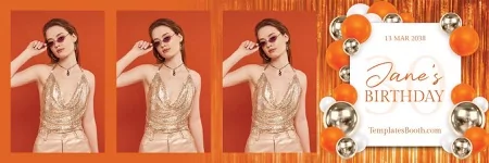 Orange Party Photo Booth Template