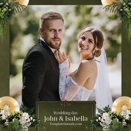 Green Celebration Photo Booth Template
