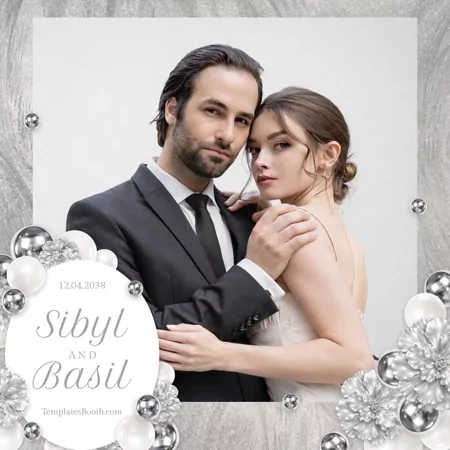 Silver Party Photo Booth Template