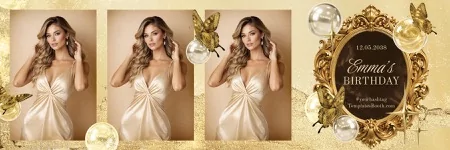 Gold Party Photo Booth Template