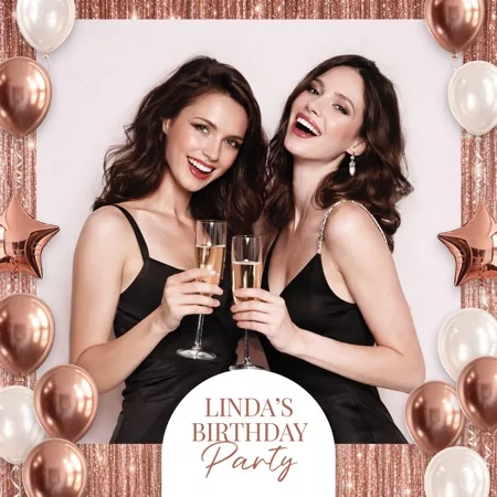 Rose Gold Party Photo Booth Template