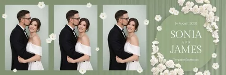 Sage Green Wedding Photo Booth Template