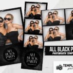 All Black Party Photo Booth Template