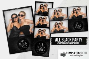 All Black Party Photo Booth Template