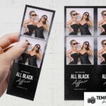 Black Party Photo Booth Template Preview