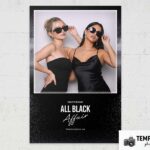 Black Party Photo Booth Template Preview