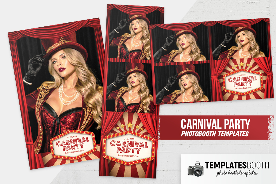 Carnival Party Photo Booth Template Preview