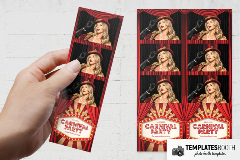 Carnival Party Photo Booth Template Preview