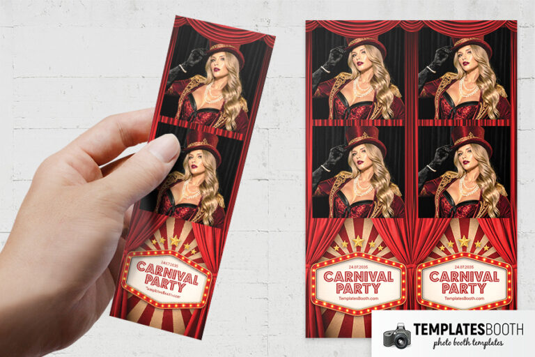 Carnival Party Photo Booth Template Preview