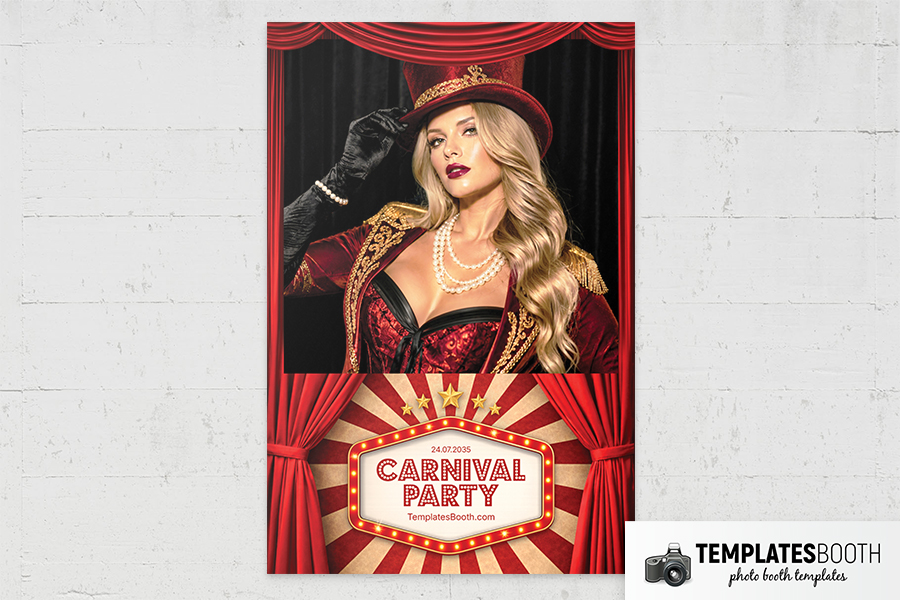Carnival Party Photo Booth Template Preview
