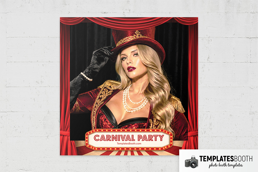 Carnival Party Photo Booth Template Preview
