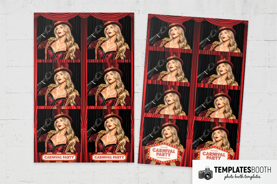 Carnival Party Photo Booth Template Preview