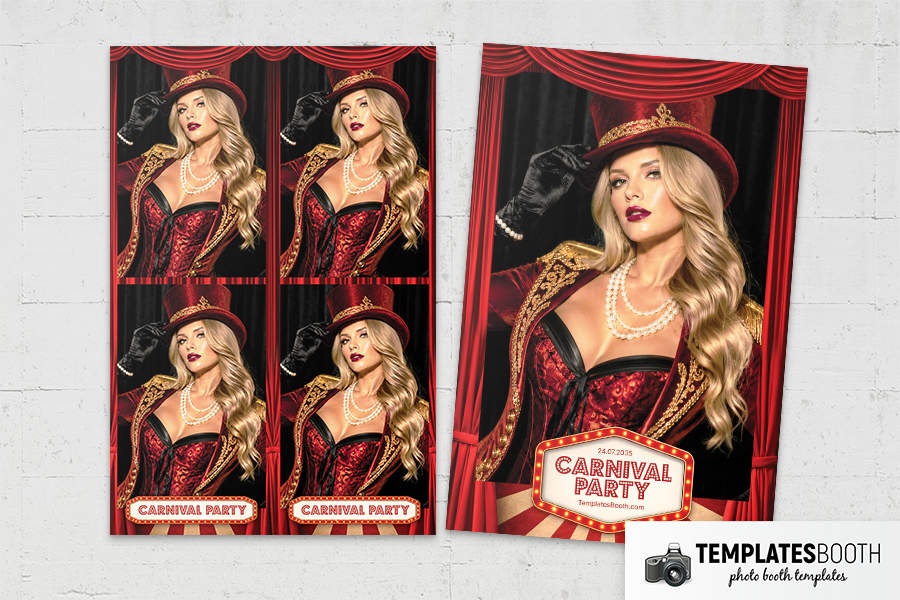 Carnival Party Photo Booth Template Preview