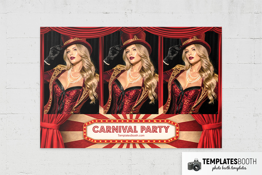 Carnival Party Photo Booth Template Preview