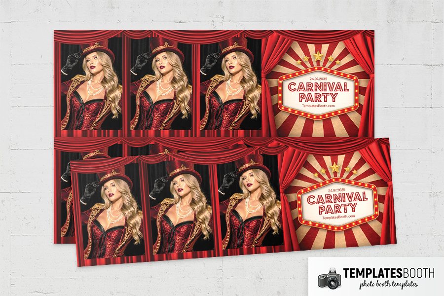 Carnival Party Photo Booth Template Preview