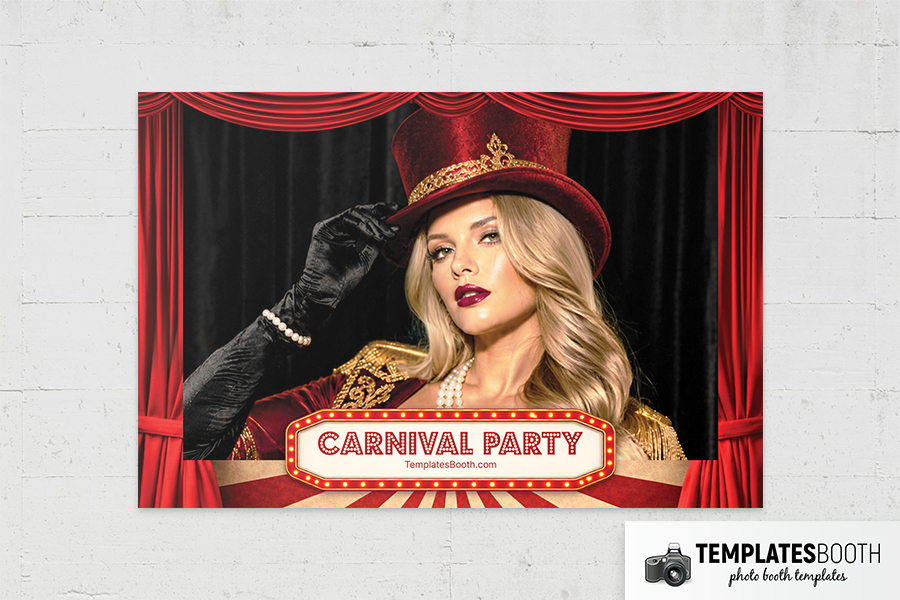 Carnival Party Photo Booth Template Preview