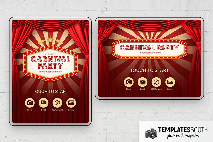 Carnival Party Photo Booth Template Preview