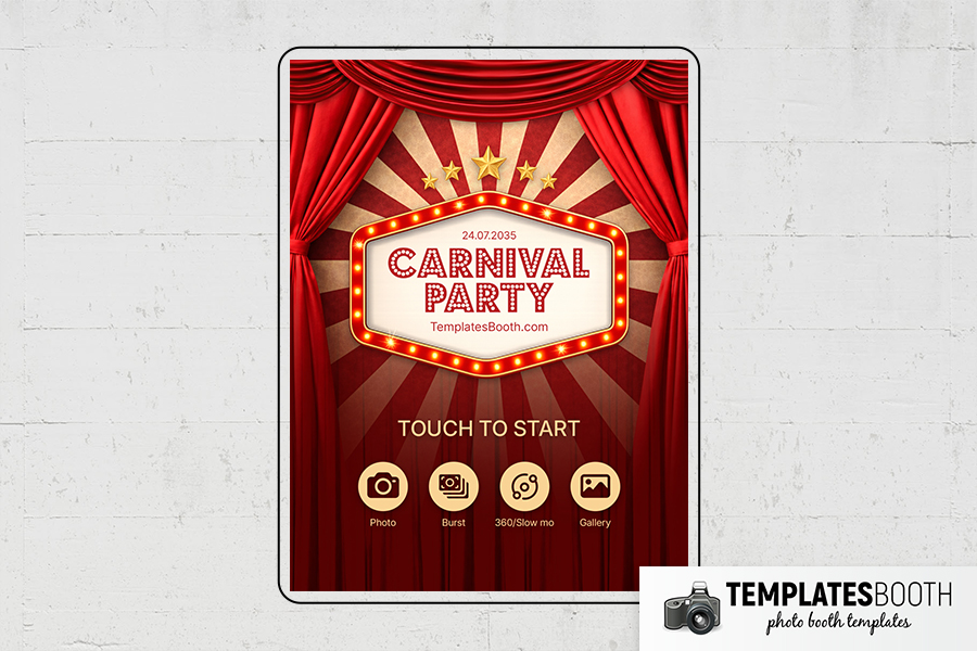 Carnival Party Photo Booth Template Preview