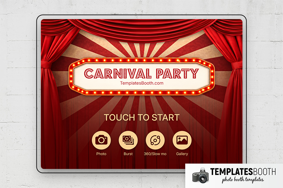 Carnival Party Photo Booth Template Preview