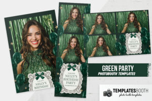 Green Party Photo Booth Template