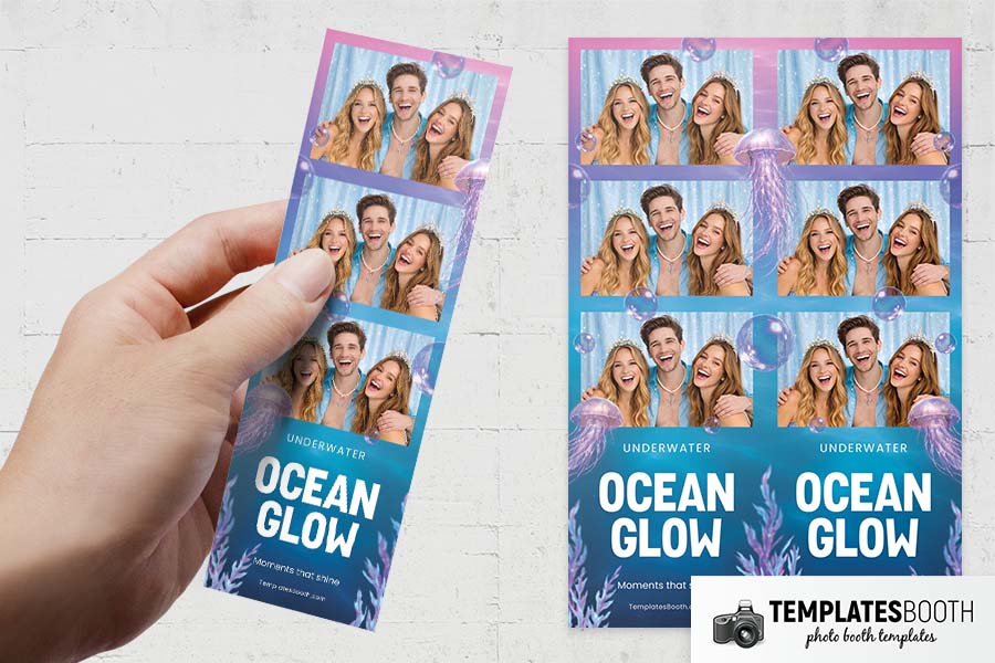 Ocean Theme Party Photo Booth Template Preview
