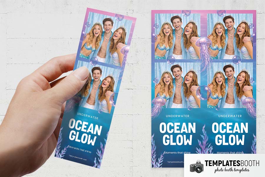 Ocean Theme Party Photo Booth Template Preview