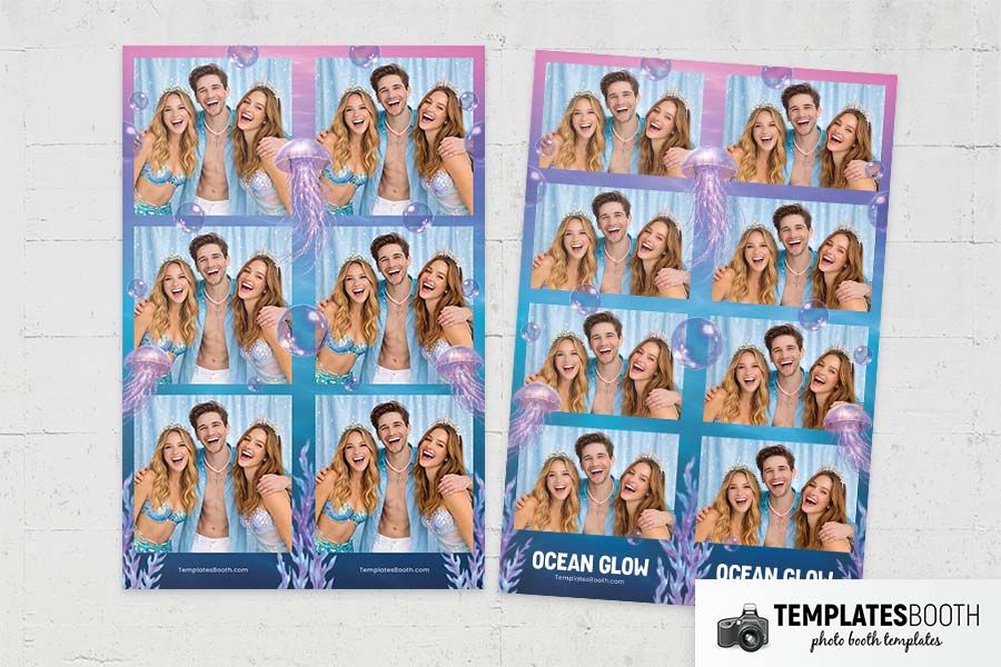 Ocean Theme Party Photo Booth Template Preview