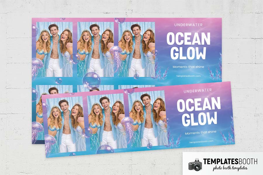 Ocean Theme Party Photo Booth Template Preview