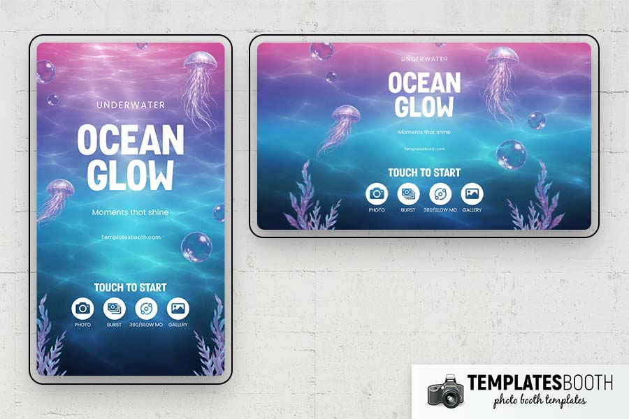 Ocean Theme Party Photo Booth Template Preview