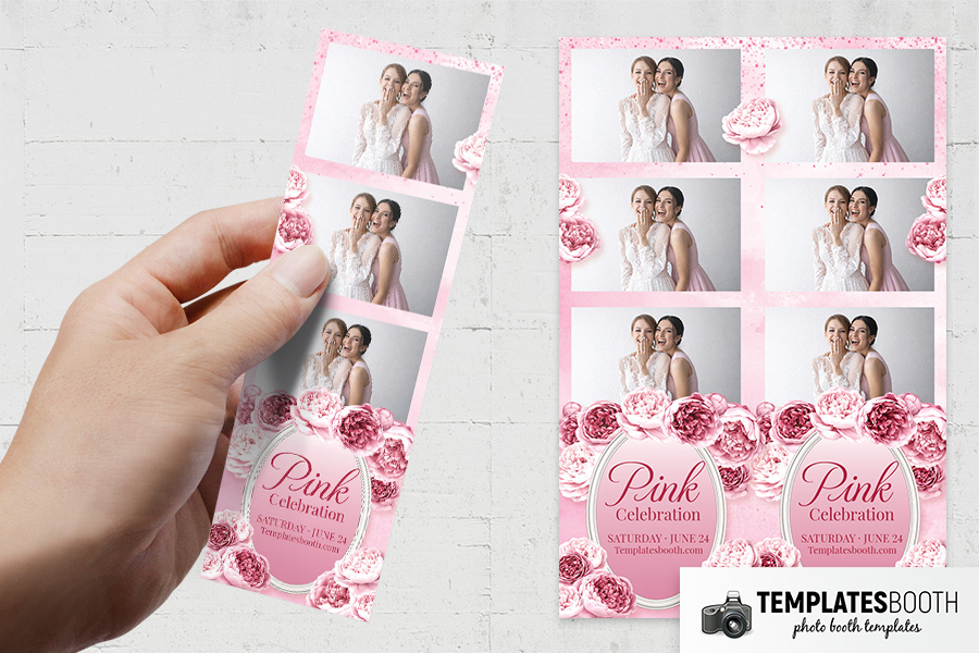 Pink Celebration Photo Booth Template Preview