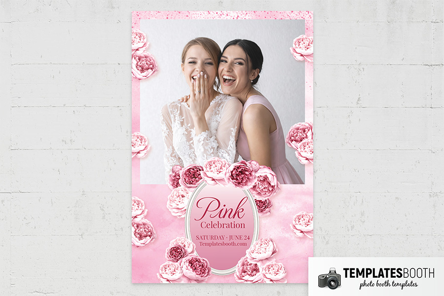 Pink Celebration Photo Booth Template Preview