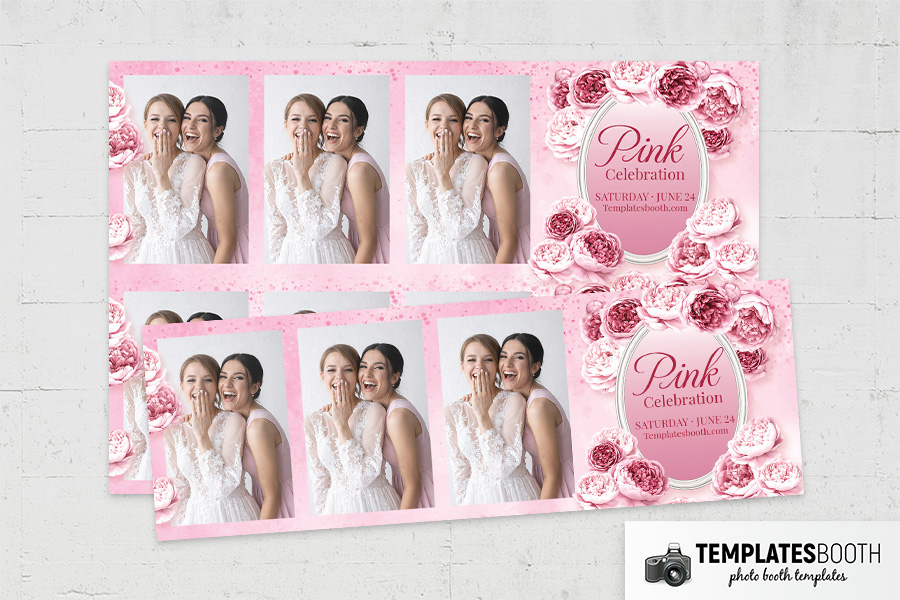 Pink Celebration Photo Booth Template Preview