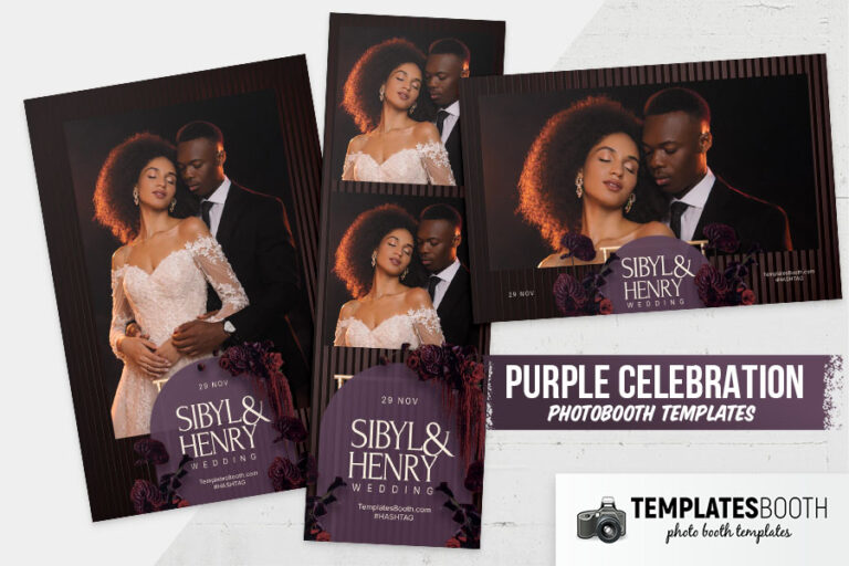 Purple Celebration Photo Booth Template