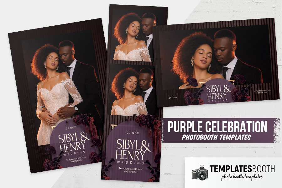 Purple Celebration Photo Booth Template