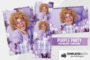 Purple Party Photo Booth Template