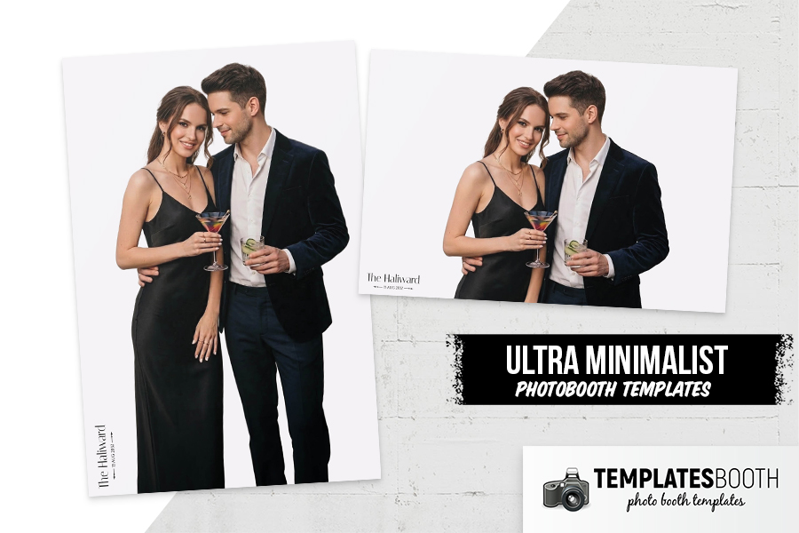 Ultra Minimalist Photo Booth Template Preview