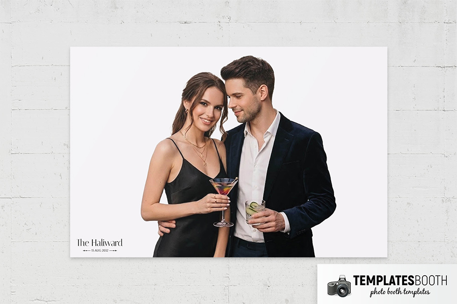 Ultra Minimalist Photo Booth Template Preview