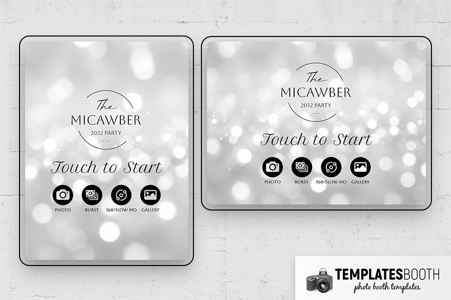 Ultra Minimalist V2 Photo Booth Template Preview