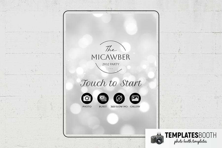 Ultra Minimalist V2 Photo Booth Template Preview