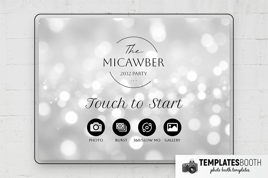 Ultra Minimalist V2 Photo Booth Template Preview