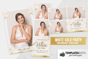 White Gold Party Photo Booth Template
