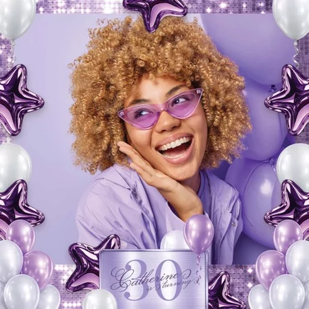 Purple Party Photo Booth Template