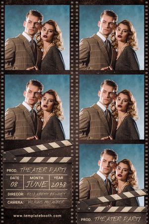 Modèle de photomaton en bande de film