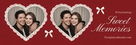 Heart Shape Photo Booth Template
