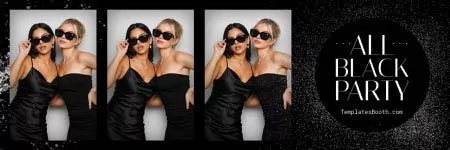 All Black Party Photo Booth Template