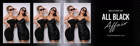 Black Party Photo Booth Template