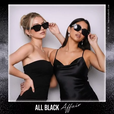 Black Party Photo Booth Template