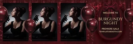 Burgundy Party Photo Booth Template